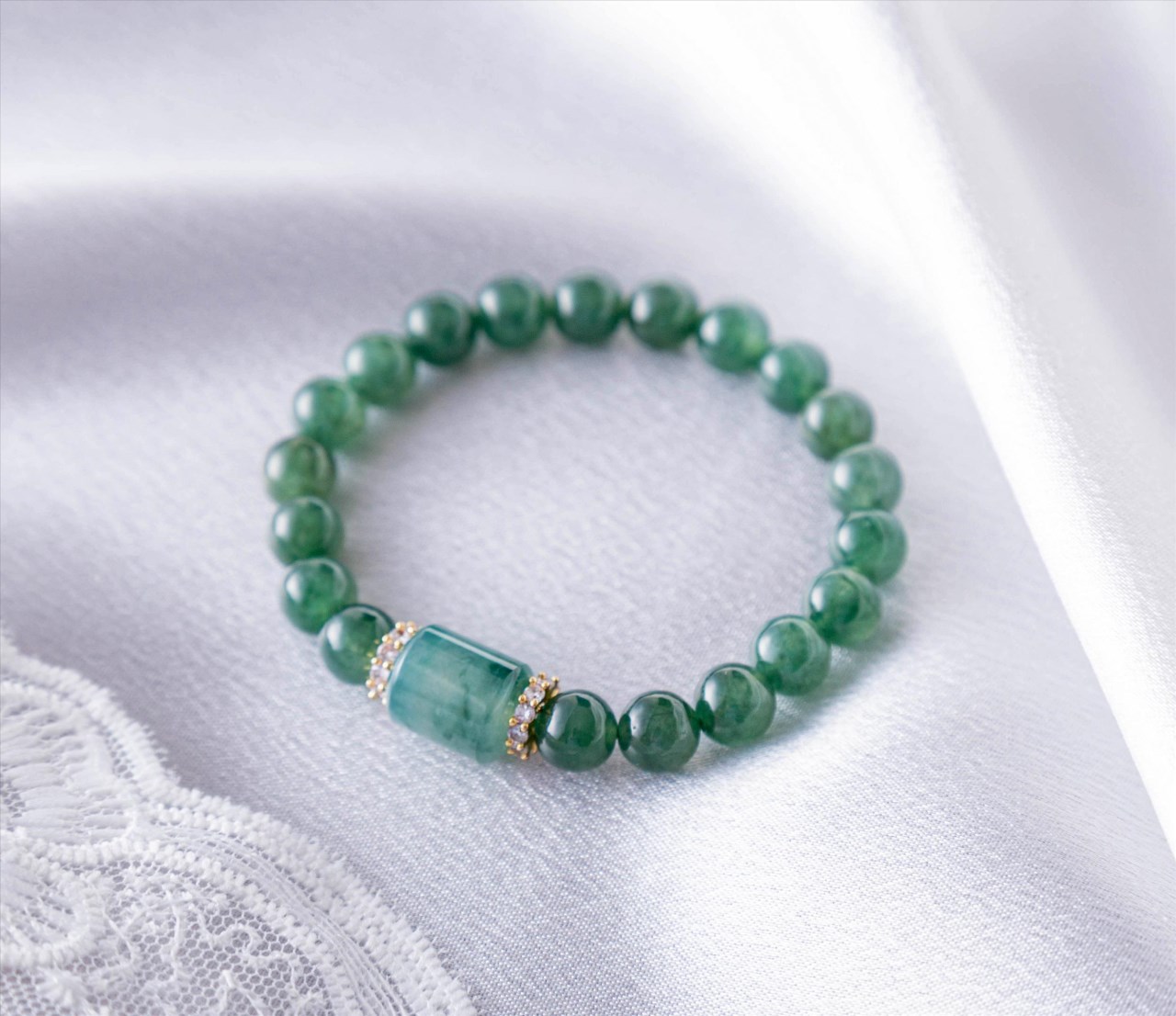 A17翡翠飄花 手串