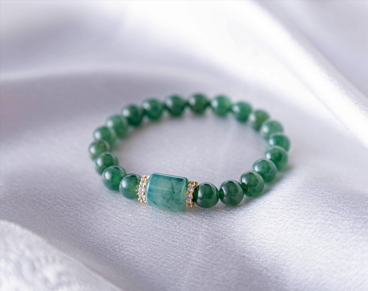 A17翡翠飄花 手串