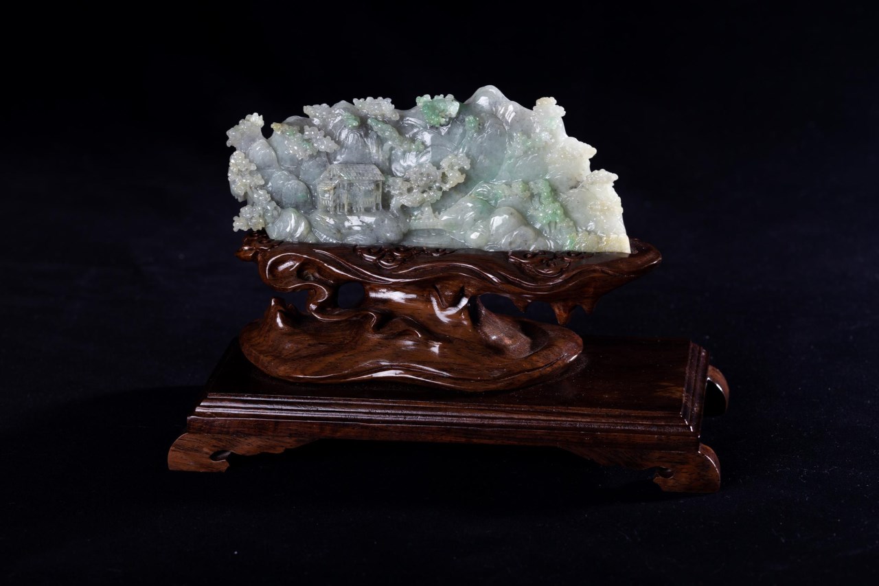 青山綠水 翡翠擺件