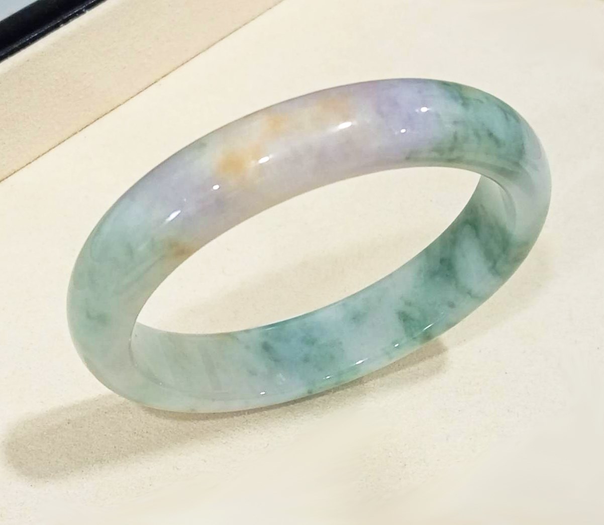 A111飄花春彩翡翠 手鐲