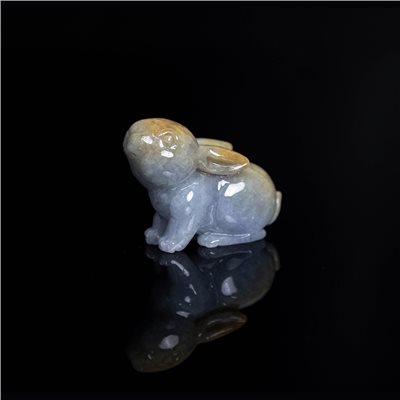 天然翡翠玉兔擺飾 