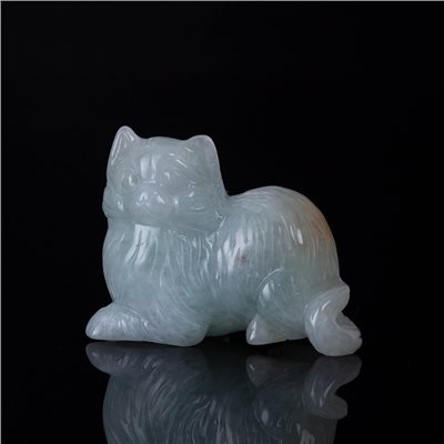 A83天然翡翠貓咪擺飾 緬甸A貨 