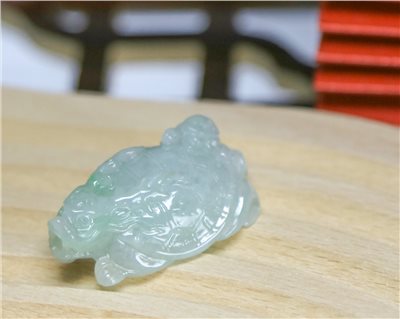 天然翡翠龍龜擺飾 