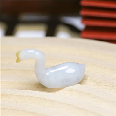A78 天然翡翠天鵝擺飾 緬甸A貨 