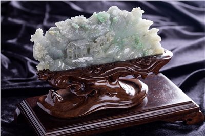 青山綠水 翡翠擺件