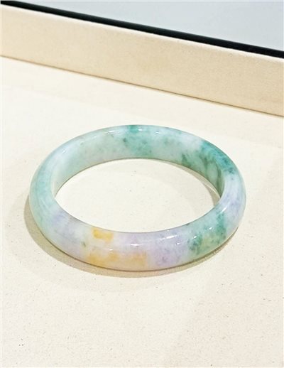 A111飄花春彩翡翠 手鐲