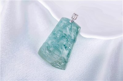 冰種山水綠飄花